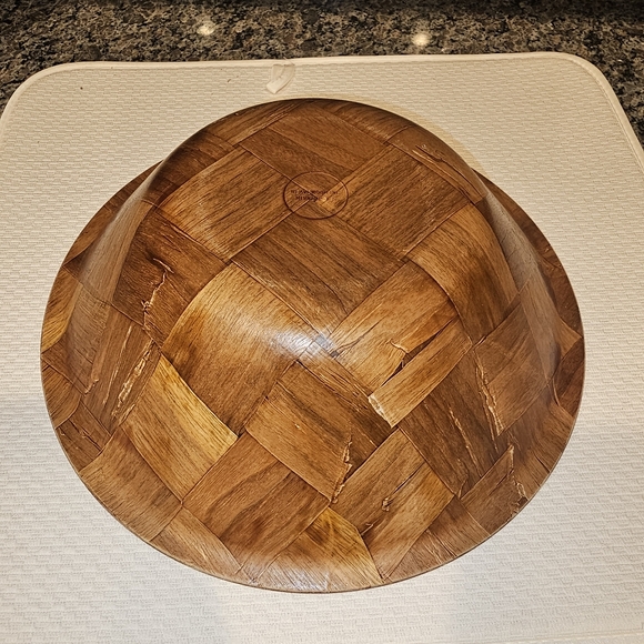 Vintage 1970's Weavewood Inc. Minneapolis - Large Bowl - 12" - Picture 3 of 6